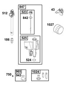 Lubrication Group Diagram and Parts List for 31R777-0066-G1 200000 - 399999 Briggs and Stratton Engine